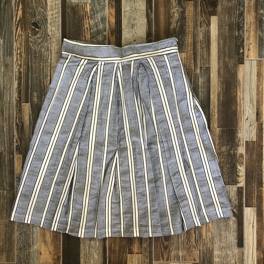 Chambray Striped Skirt - Picture 2 of 3